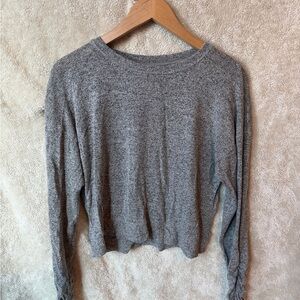 Gray Long Sleeve Athletic Top